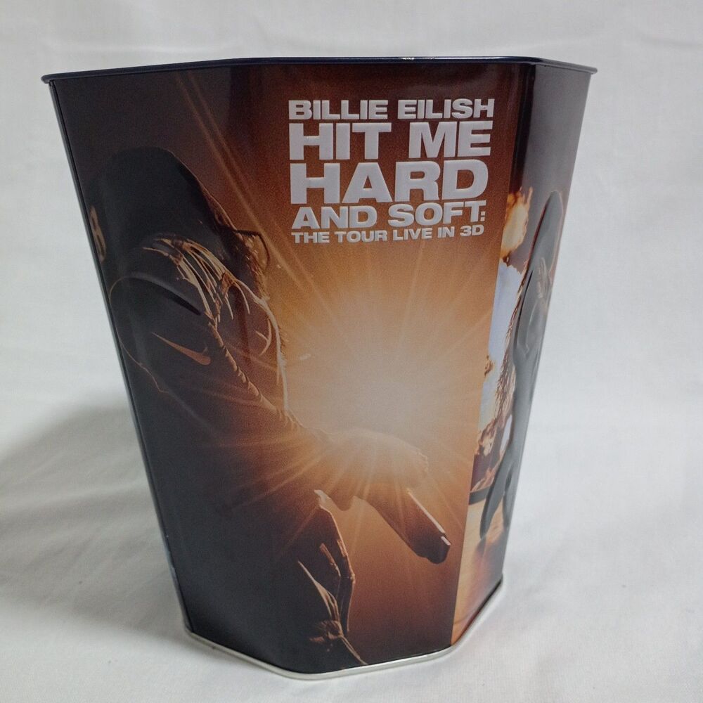Billie Eilish Limited Edition Hit Me Hard And Soft Popcorn Tin Bucket Movie